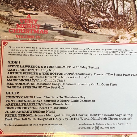 60's "A Very Merry Christmas Vol 4" Record - 60's Zellers - Holiday Album - Picture 3 of 8